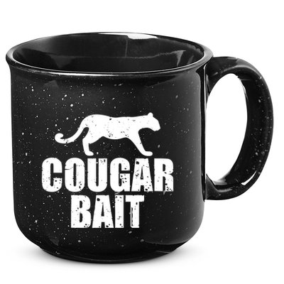 Cougar Bait Funny Gift Cougar Hunting Fishing Dirty Joke Gift 15oz Campfire Ceramic Mug