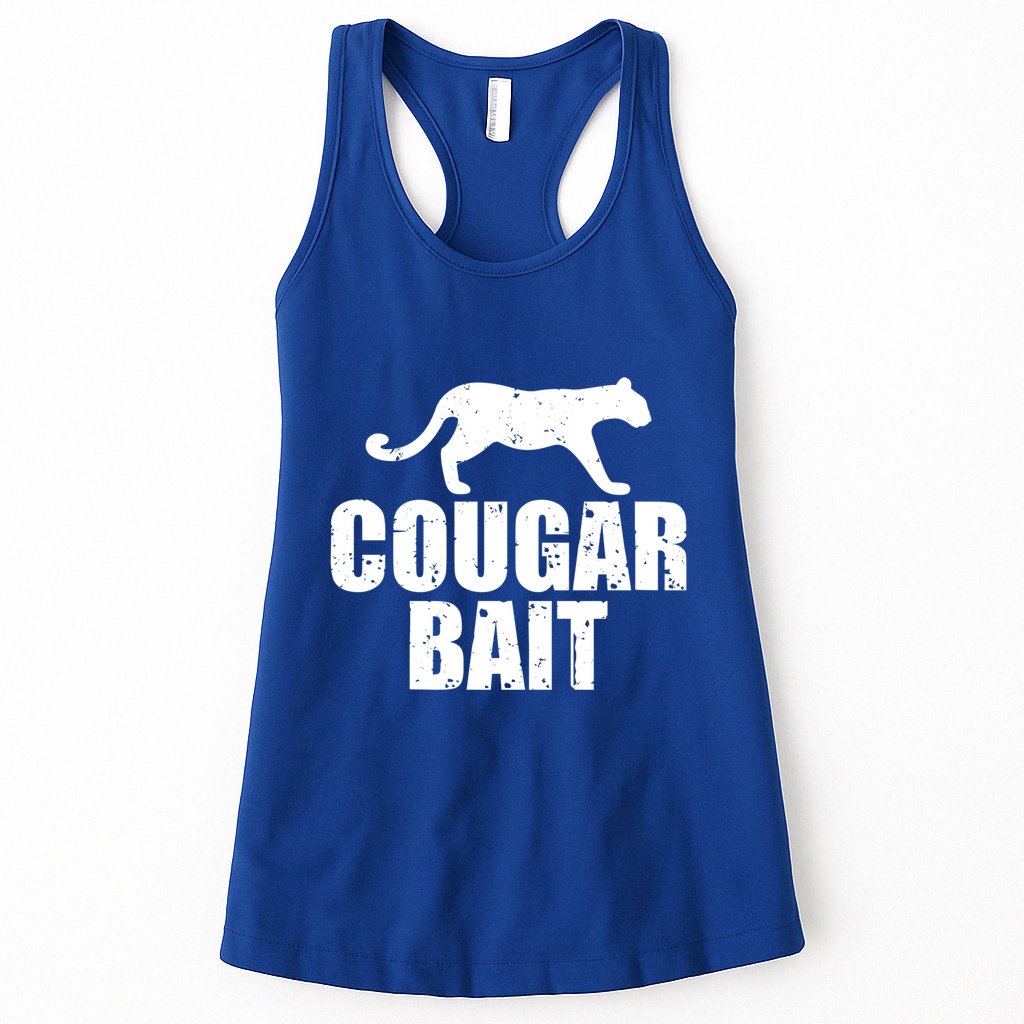 Cougar Bait Funny Gift Cougar Hunting Fishing Dirty Joke Gift Womens Tank Top