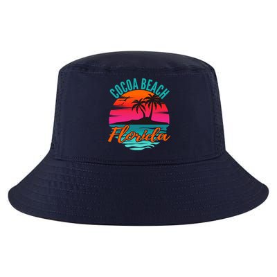 Cocoa Beach Florida Palm Tree Island Pink Sunset Cool Comfort Performance Bucket Hat