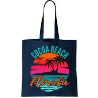 Cocoa Beach Florida Palm Tree Island Pink Sunset Bag