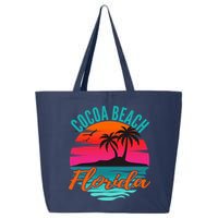 Cocoa Beach Florida Palm Tree Island Pink Sunset 25L Jumbo Tote