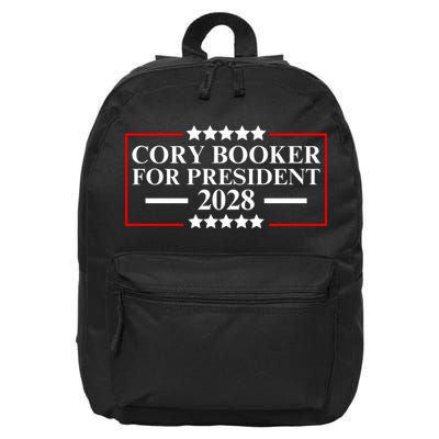 Cory Booker For President 2028 16 in Basic Backpack