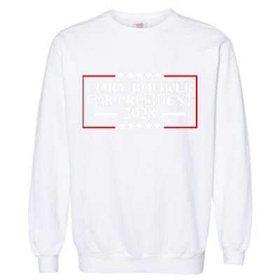 Cory Booker For President 2028 Garment-Dyed Sweatshirt