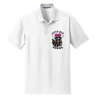 Cute But Feral Funny Colorful Raccoon With Sunglasses Dry Zone Grid Polo