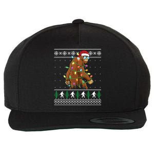 Christmas Bigfoot Funny Ugly Xmas Gift Wool Snapback Cap