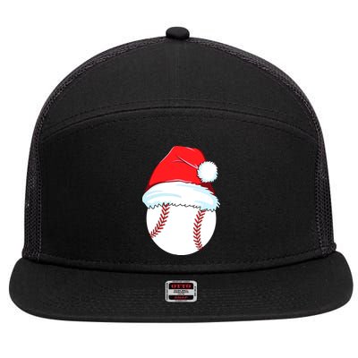 Christmas Baseball For Ball Santa 7 Panel Mesh Trucker Snapback Hat