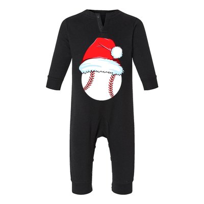 Christmas Baseball For Ball Santa Infant Fleece One Piece