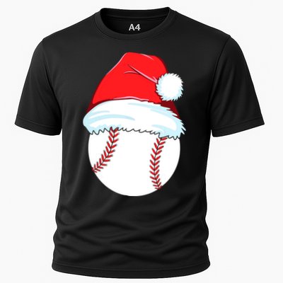 Christmas Baseball For Ball Santa Cooling Performance Crew T-Shirt
