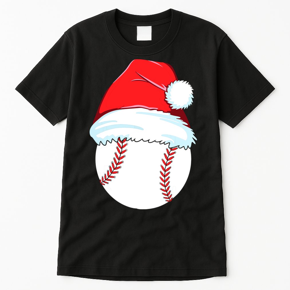 Christmas Baseball For Ball Santa Tall T-Shirt