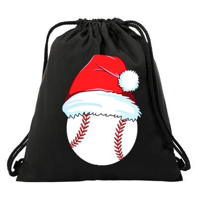 Christmas Baseball For Ball Santa Drawstring Bag