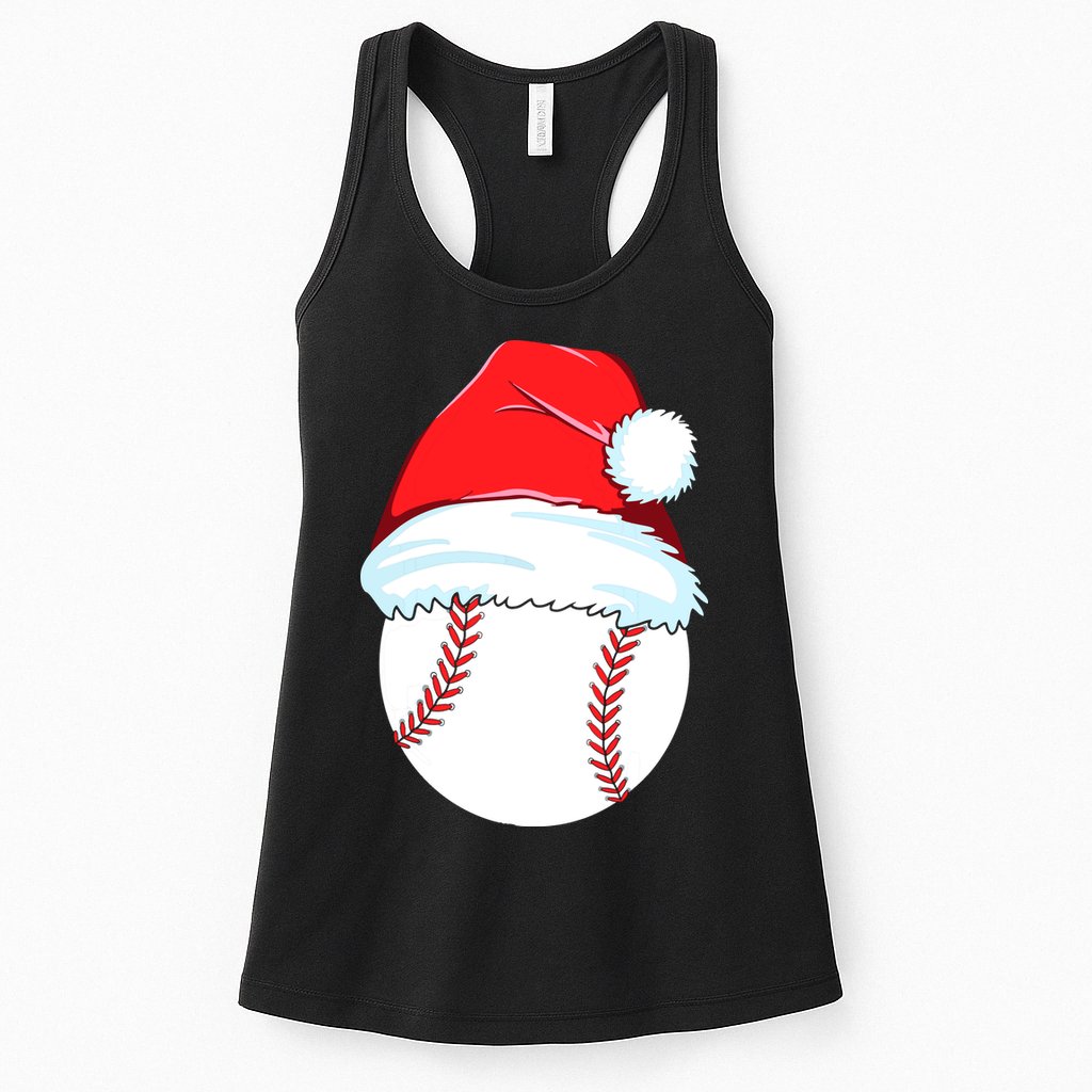 Christmas Baseball For Ball Santa Womens Tank Top