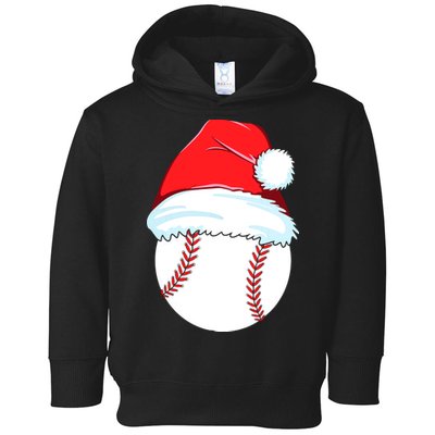 Christmas Baseball For Ball Santa Toddler Hoodie