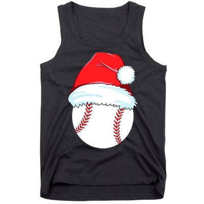 Christmas Baseball For Ball Santa Tank Top