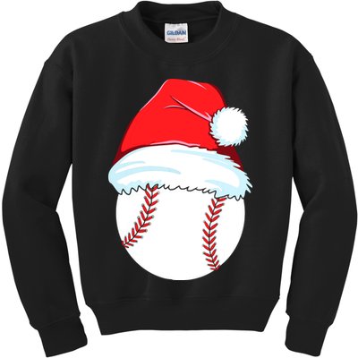 Christmas Baseball For Ball Santa Kids Sweatshirt