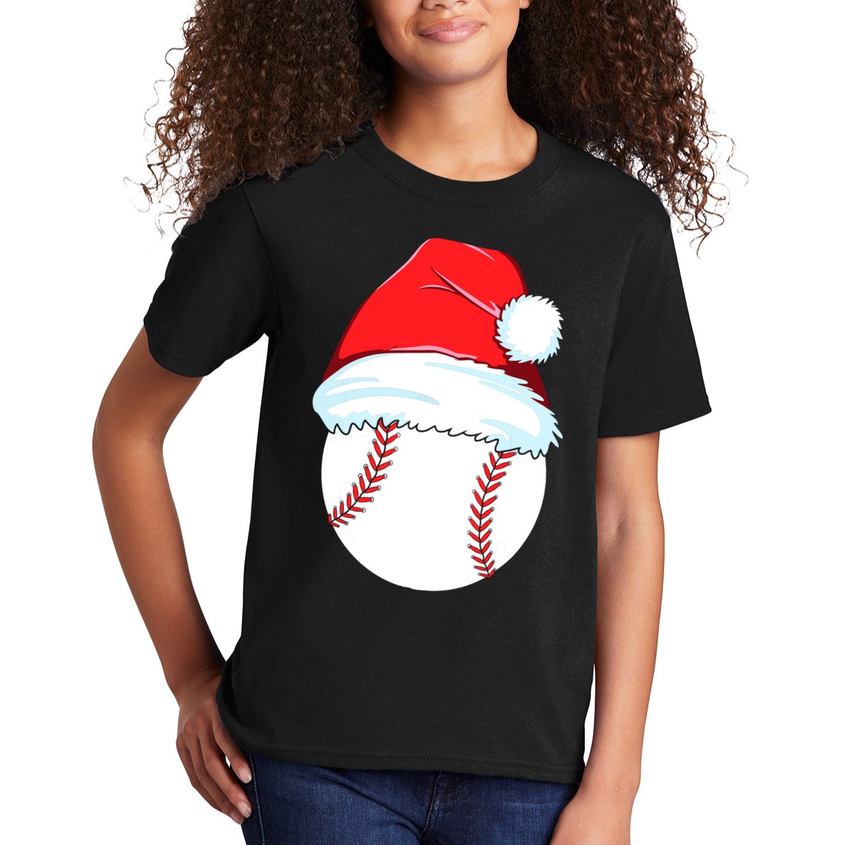 Christmas Baseball For Ball Santa Kids T-Shirt