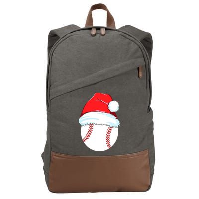 Christmas Baseball For Ball Santa Cotton Canvas Backpack
