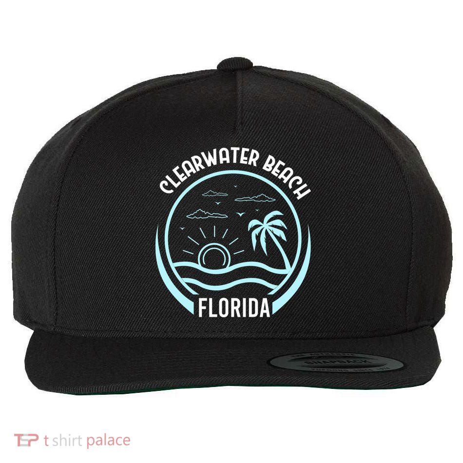 Clearwater Beach Florida Wool Snapback Cap