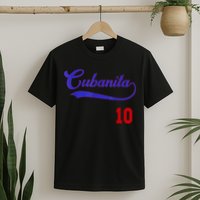 Cubanita Baseball Flag Souvenir Cubana Cuba Women Girl T-Shirt
