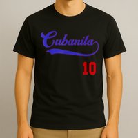 Cubanita Baseball Flag Souvenir Cubana Cuba Women Girl T-Shirt