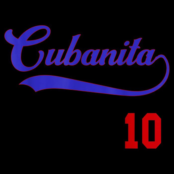 Cubanita Baseball Flag Souvenir Cubana Cuba Women Girl T-Shirt