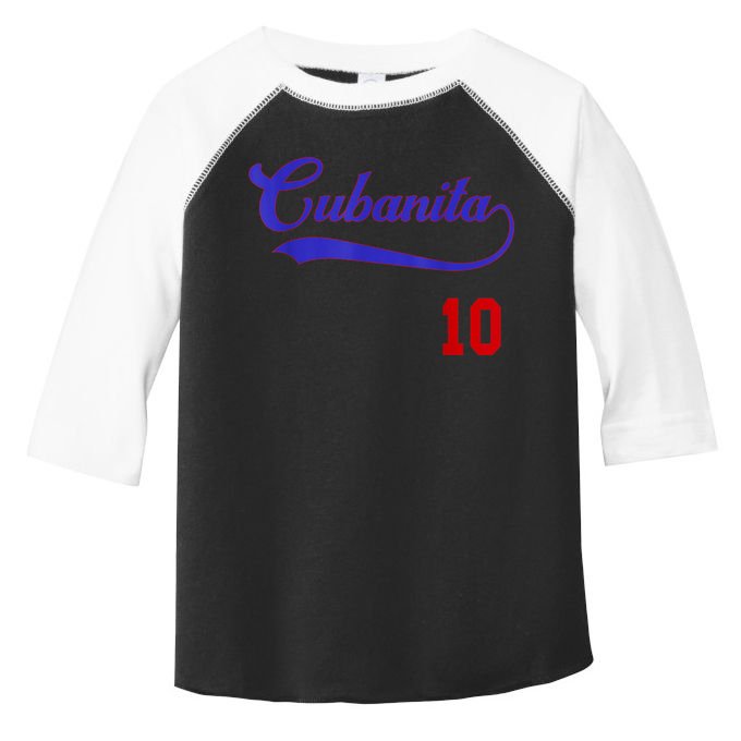 Cubanita Baseball Flag Souvenir Cubana Cuba Women Girl Toddler Fine Jersey T-Shirt