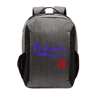 Cubanita Baseball Flag Souvenir Cubana Cuba Women Girl Vector Backpack