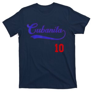 Cubanita Baseball Flag Souvenir Cubana Cuba Women Girl T-Shirt