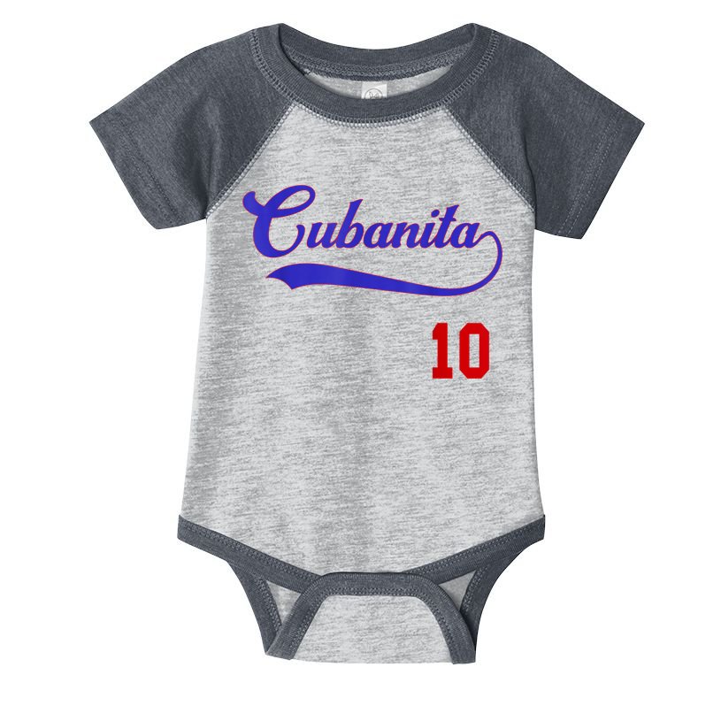 Cubanita Baseball Flag Souvenir Cubana Cuba Women Girl Infant Baby Jersey Bodysuit