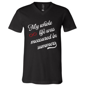 Cousins Beach Forever My Whole Life Was Measured In Summers V-Neck T-Shirt