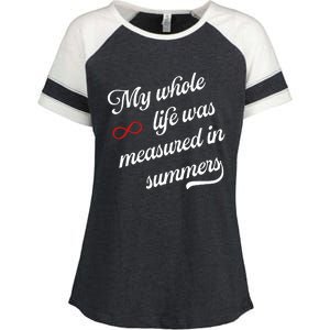 Cousins Beach Forever My Whole Life Was Measured In Summers Enza Ladies Jersey Colorblock Tee