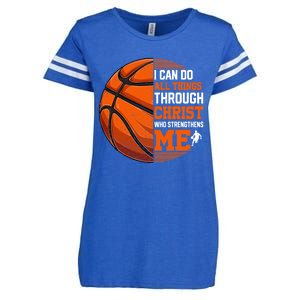 Christian Basketball Funny Mom Dad Papa Mama Grandpa Gift Enza Ladies Jersey Football T-Shirt