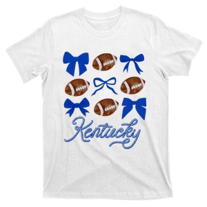 Coquette Bow Football Kentucky T-Shirt