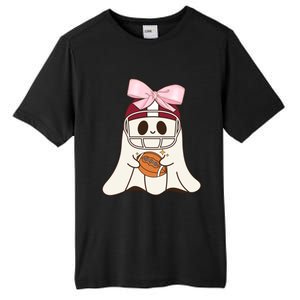 Coquette Bow Funny Ghost Spooky Season Halloween Football Gift Tall Fusion ChromaSoft Performance T-Shirt