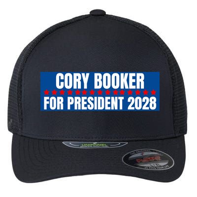 Cory Booker For President 2028, Cool Cory Booker 2028 Flexfit Unipanel Trucker Cap