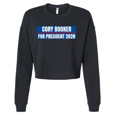 Cory Booker For President 2028, Cool Cory Booker 2028 Cropped Pullover Crew