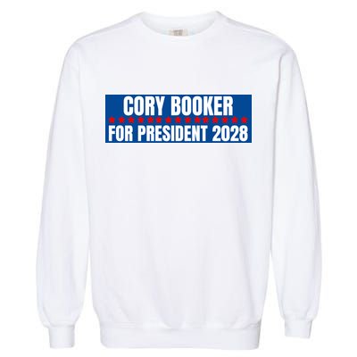 Cory Booker For President 2028, Cool Cory Booker 2028 Garment-Dyed Sweatshirt