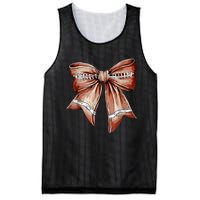 Coquette Bow Funny Football Lover Game Day Football Mom Life Mesh Reversible Basketball Jersey Tank