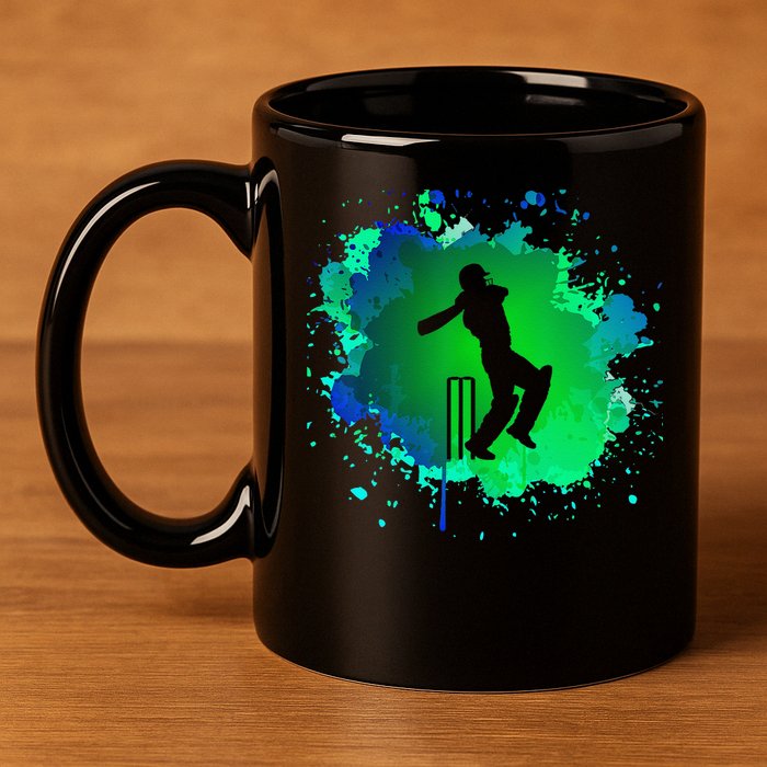 Cricket Batsman For Cricketer Cricket 11oz C Handle Ceramic Mug