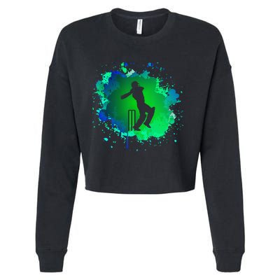 Cricket Batsman For Cricketer Cricket Cropped Pullover Crew