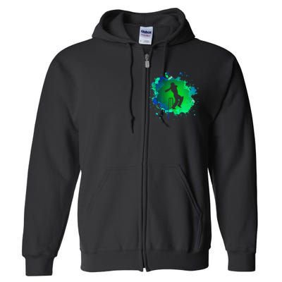 Cricket Batsman For Cricketer Cricket Full Zip Hoodie