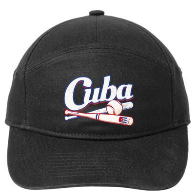 Cuba Baseball Fan Cuban Flag Sport Team Distressed 7-Panel Snapback Hat