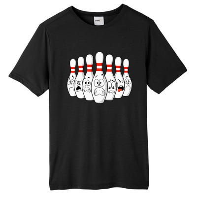 Cartoon Bowling Funny Scared Bowling Pins Tall Fusion ChromaSoft Performance T-Shirt