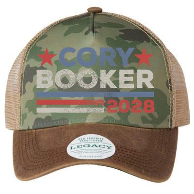 Cory Booker For President 2028 Retro Cory Booker 2028  Legacy Tie Dye Trucker Hat