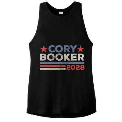 Cory Booker For President 2028 Retro Cory Booker 2028  Ladies PosiCharge Tri-Blend Wicking Tank