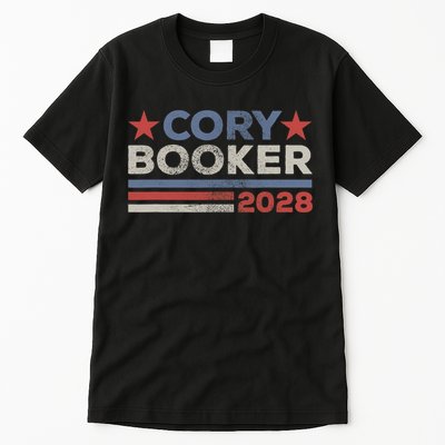Cory Booker For President 2028 Retro Cory Booker 2028  Tall T-Shirt