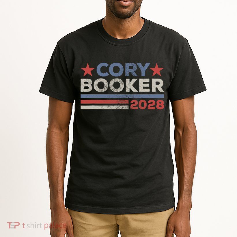 Cory Booker For President 2028 Retro Cory Booker 2028  Tall T-Shirt