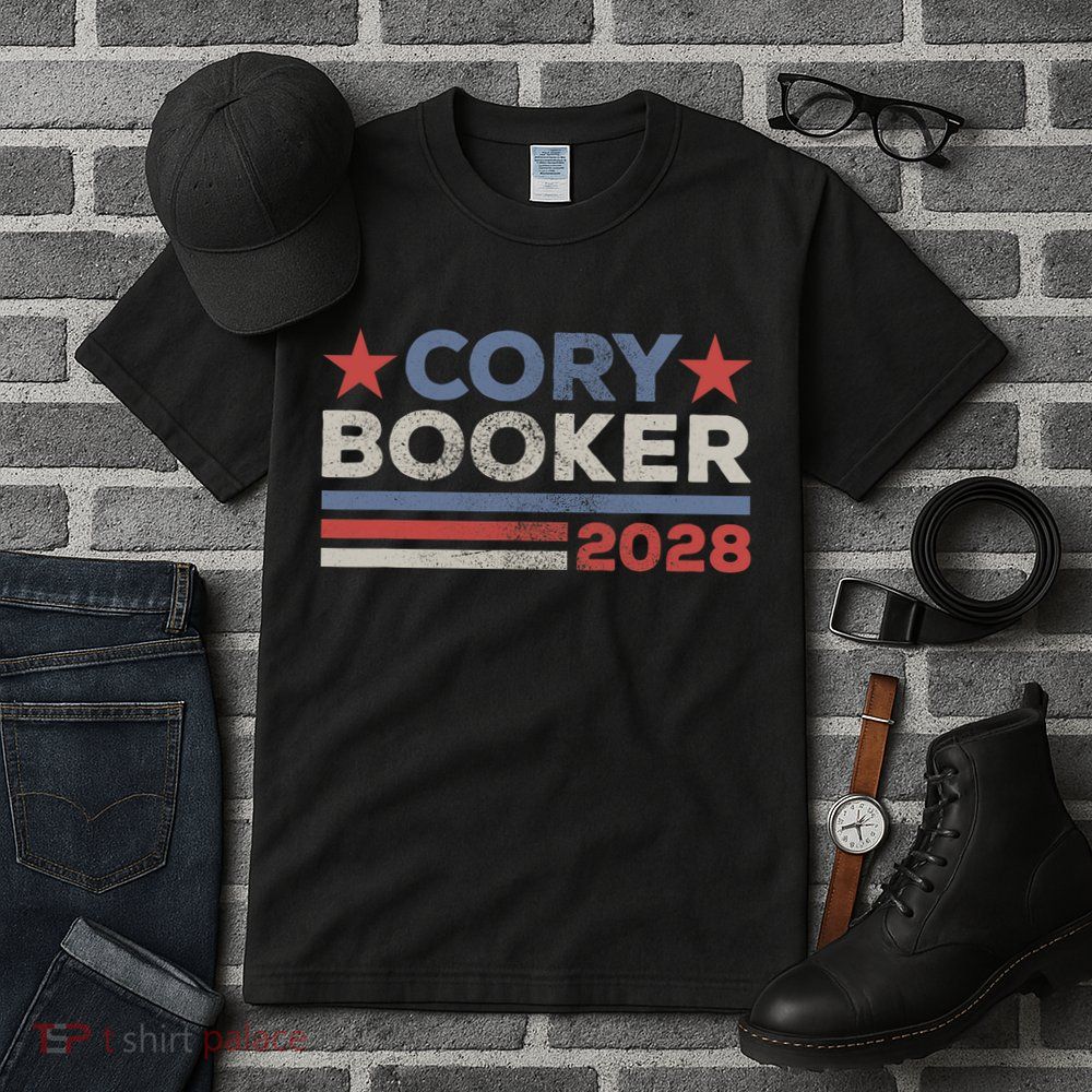Cory Booker For President 2028 Retro Cory Booker 2028  Tall T-Shirt