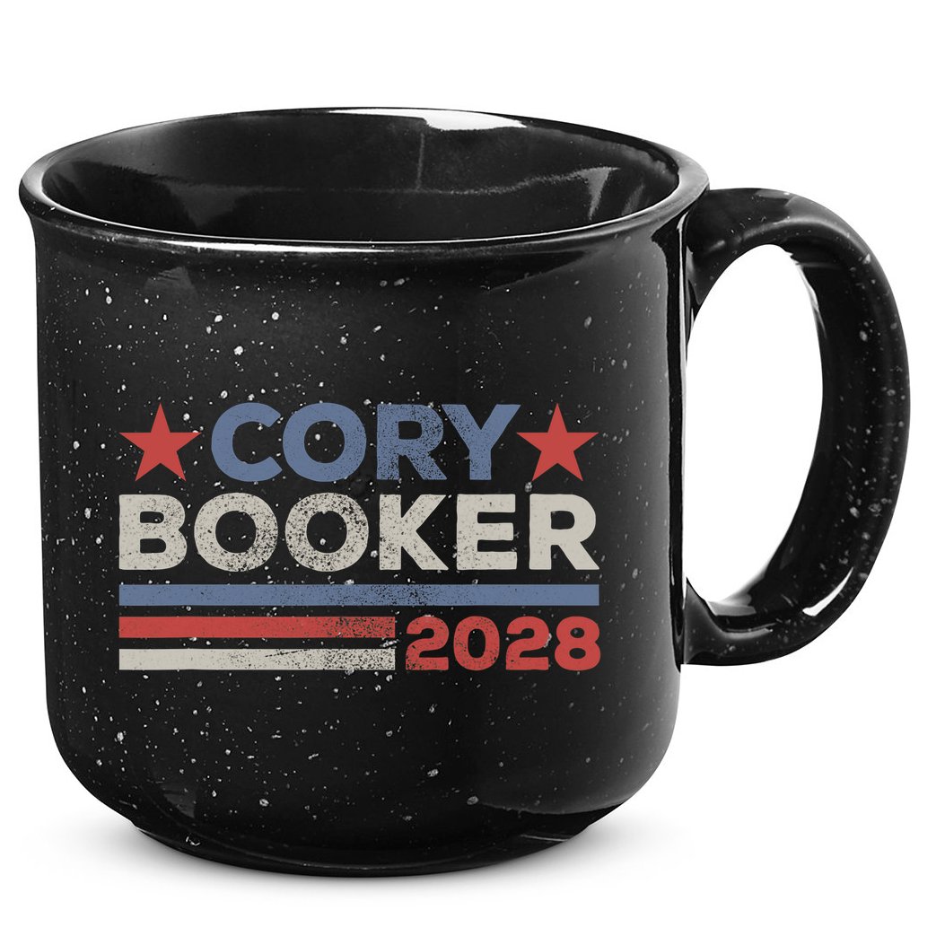 Cory Booker For President 2028 Retro Cory Booker 2028  15oz Campfire Ceramic Mug