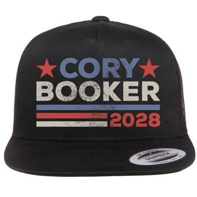 Cory Booker For President 2028 Retro Cory Booker 2028  Flatbill Hat