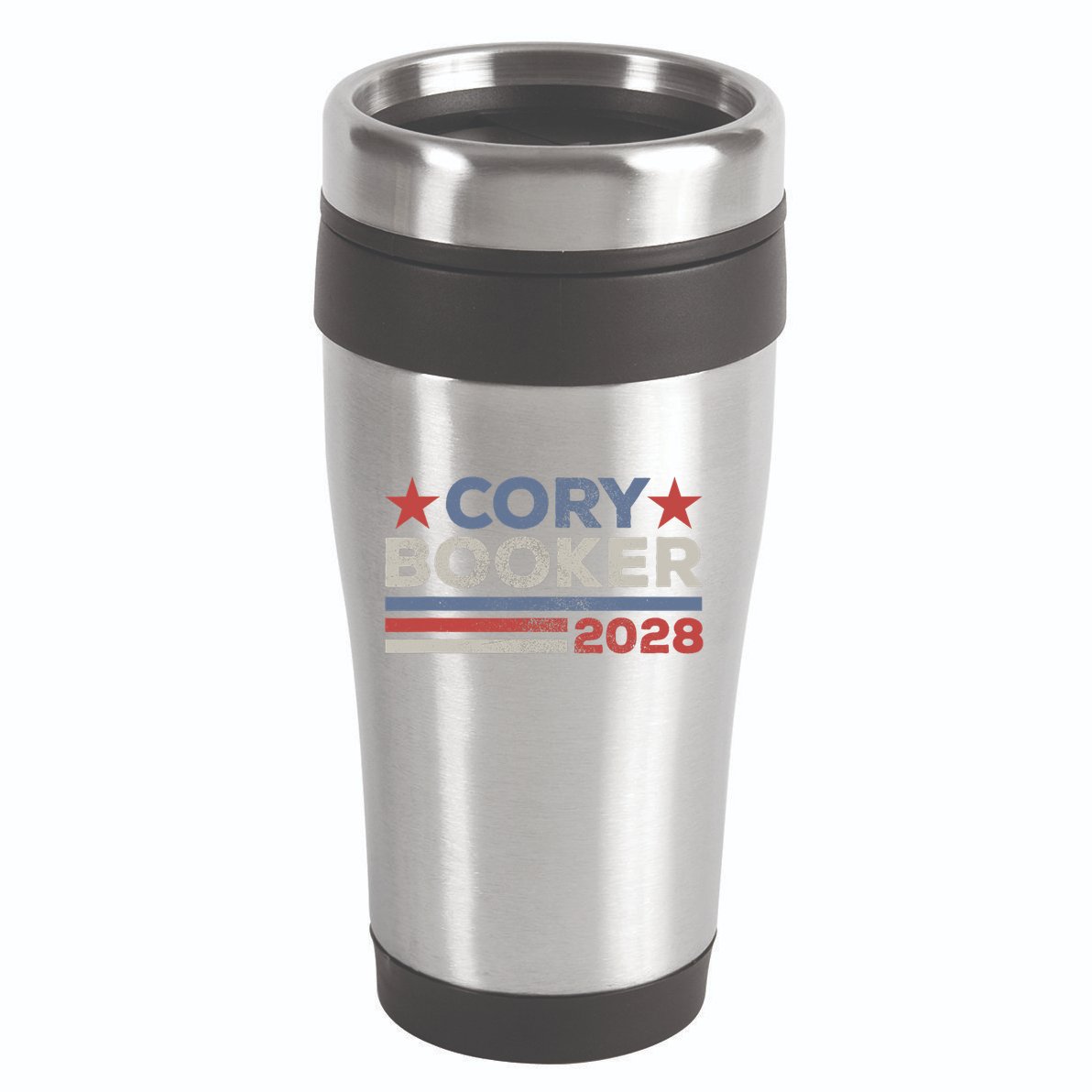 Cory Booker For President 2028 Retro Cory Booker 2028  16oz Travel Tumbler